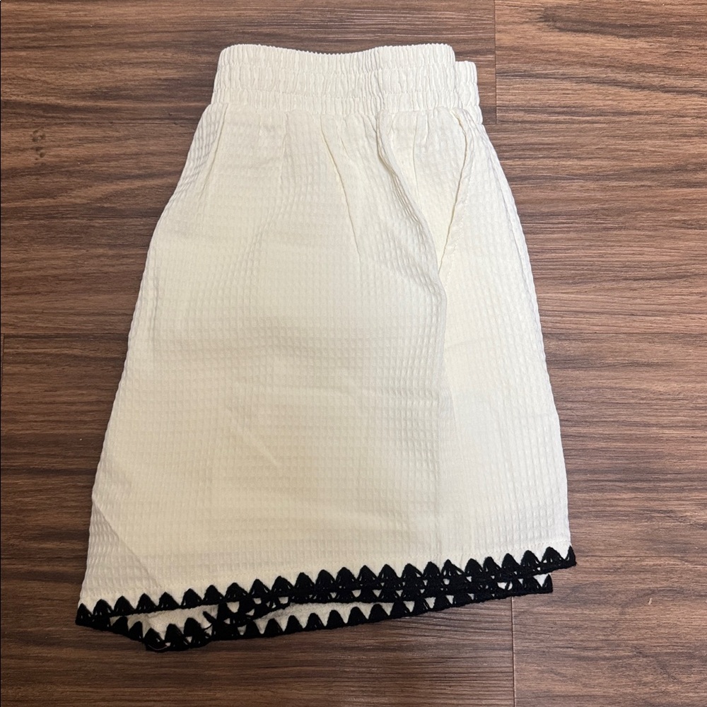 White Skirt with Black Trim